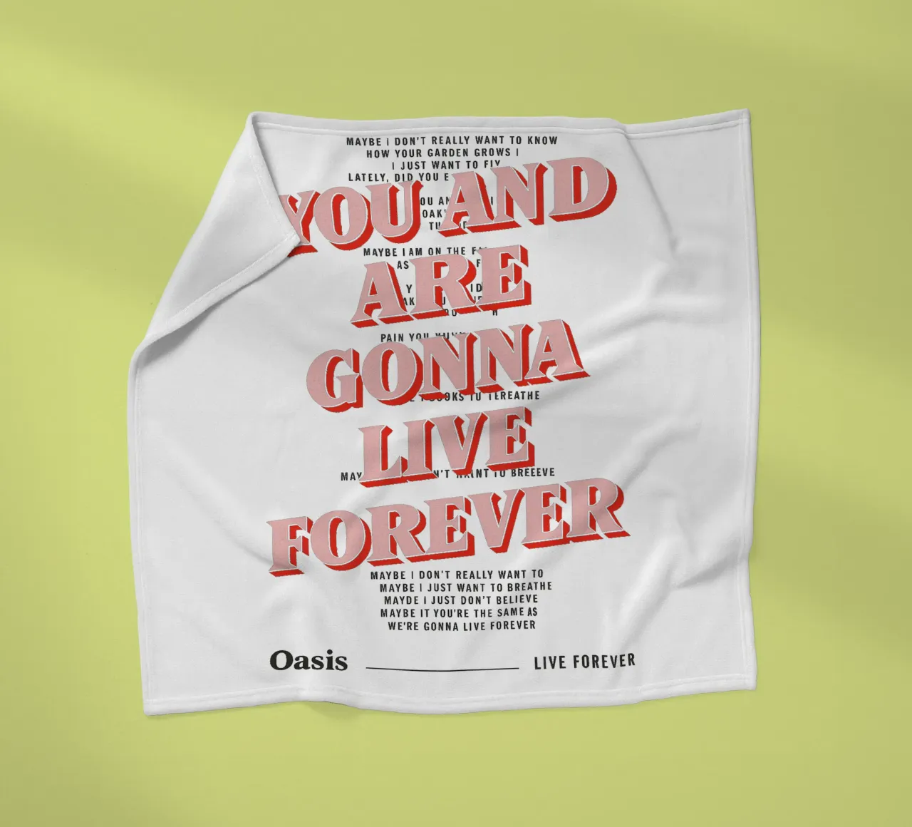 You and I Are Gonna Live Forever – Oasis coperta in pile da Attaboy Dsgn