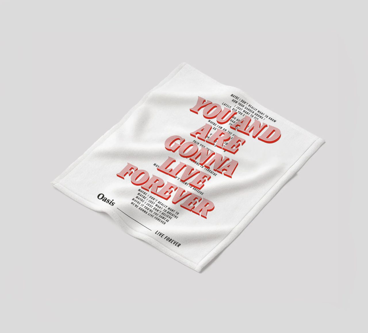 You and I Are Gonna Live Forever – Oasis coperta in pile da Attaboy Dsgn