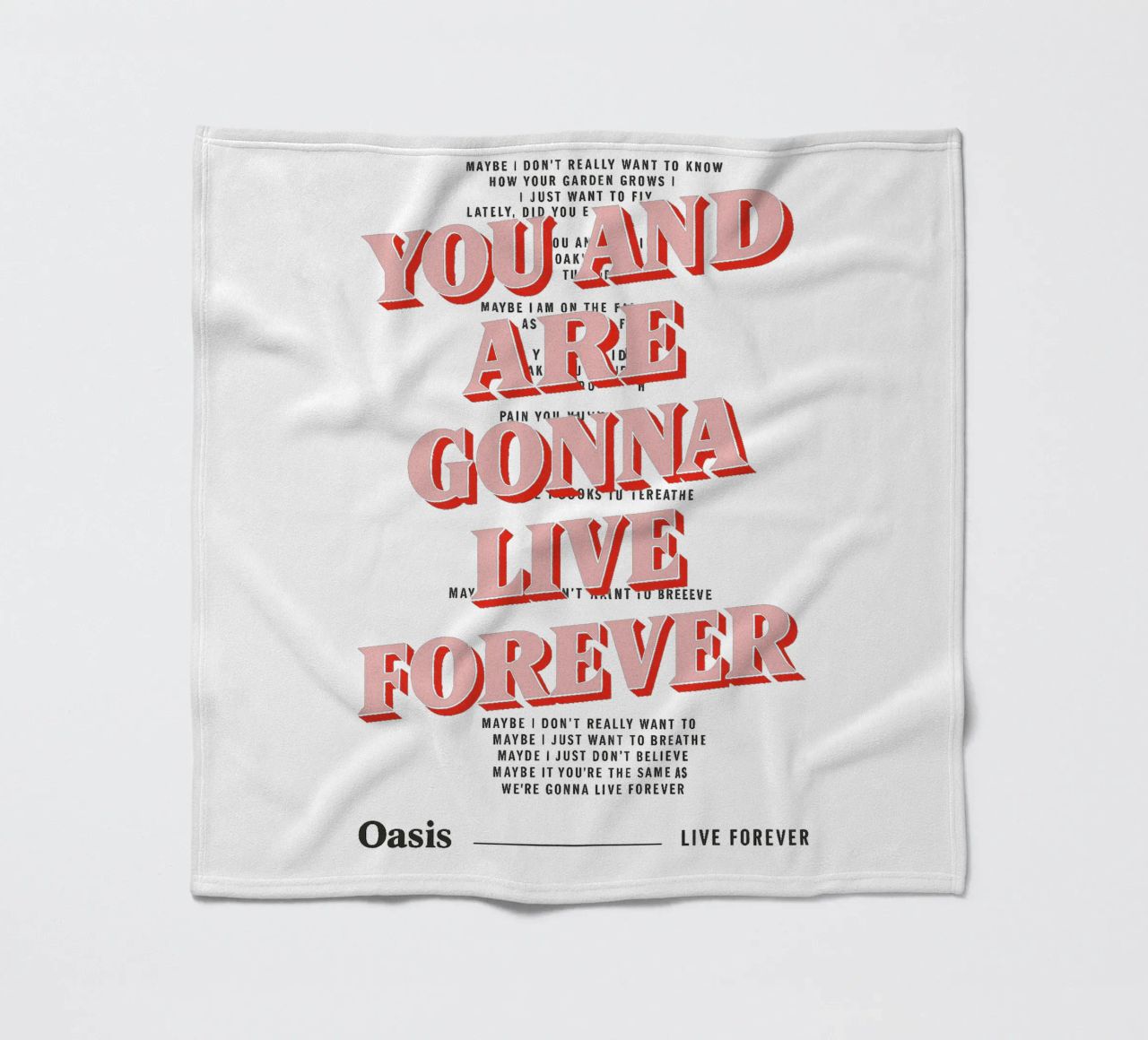 You and I Are Gonna Live Forever – Oasis coperta in pile da Attaboy Dsgn