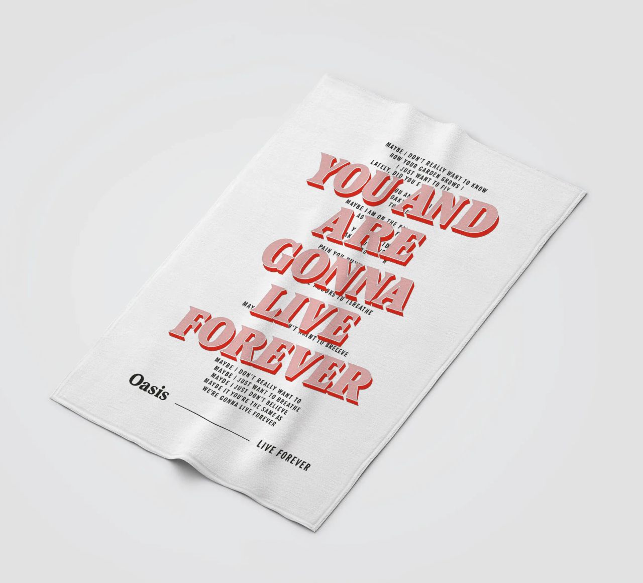 You and I Are Gonna Live Forever – Oasis coperta in pile da Attaboy Dsgn