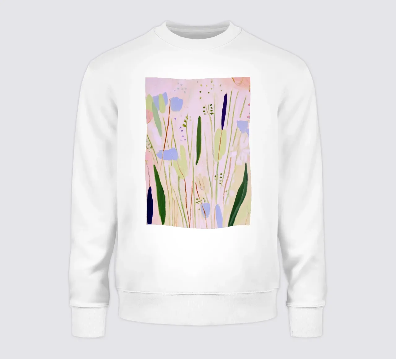 Impresión botánica de flores, póster abstracto de flores sudadera de Boheme