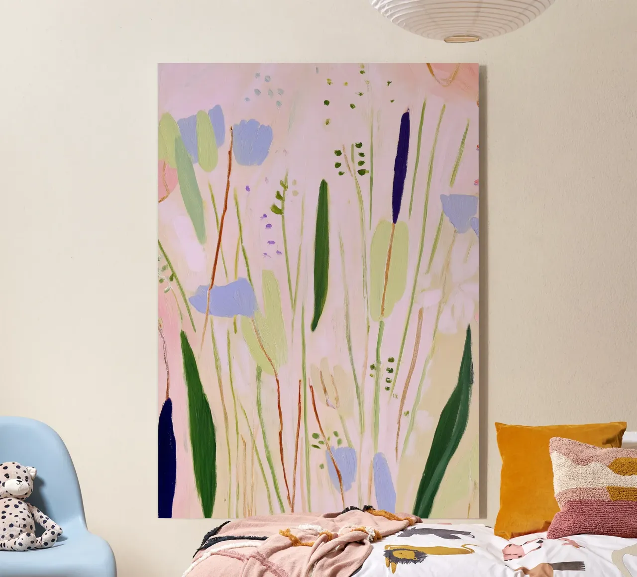 Impresión botánica de flores, póster abstracto de flores metacrilato de Boheme