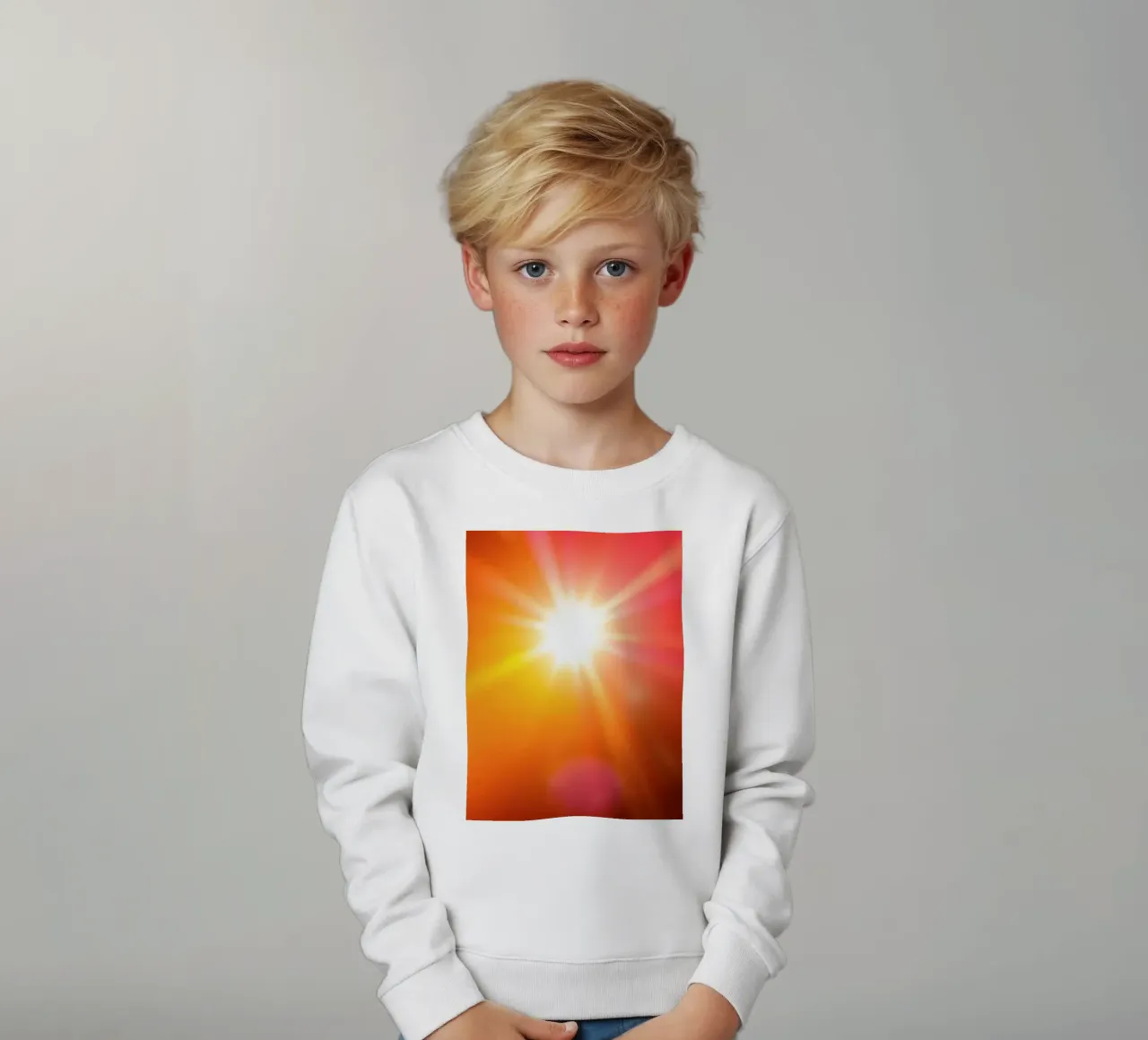 La luce del sole irradia calore durante un pomeriggio di tranquillità felpa bambino da DesignDoodle