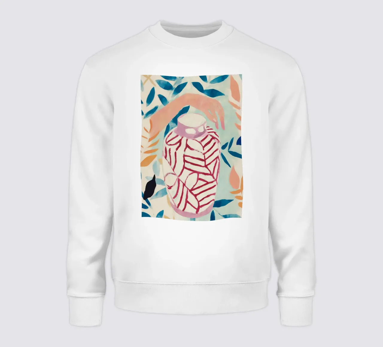 Stampa astratta di vasi di fiori felpa da Boheme