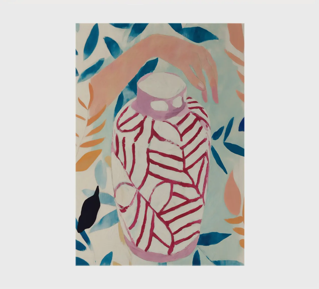 Abstract flower vase print notebook by Boheme