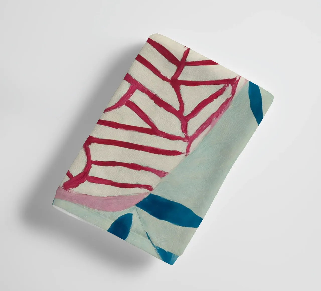 Abstracte bloemenvaas print badhanddoek van Boheme