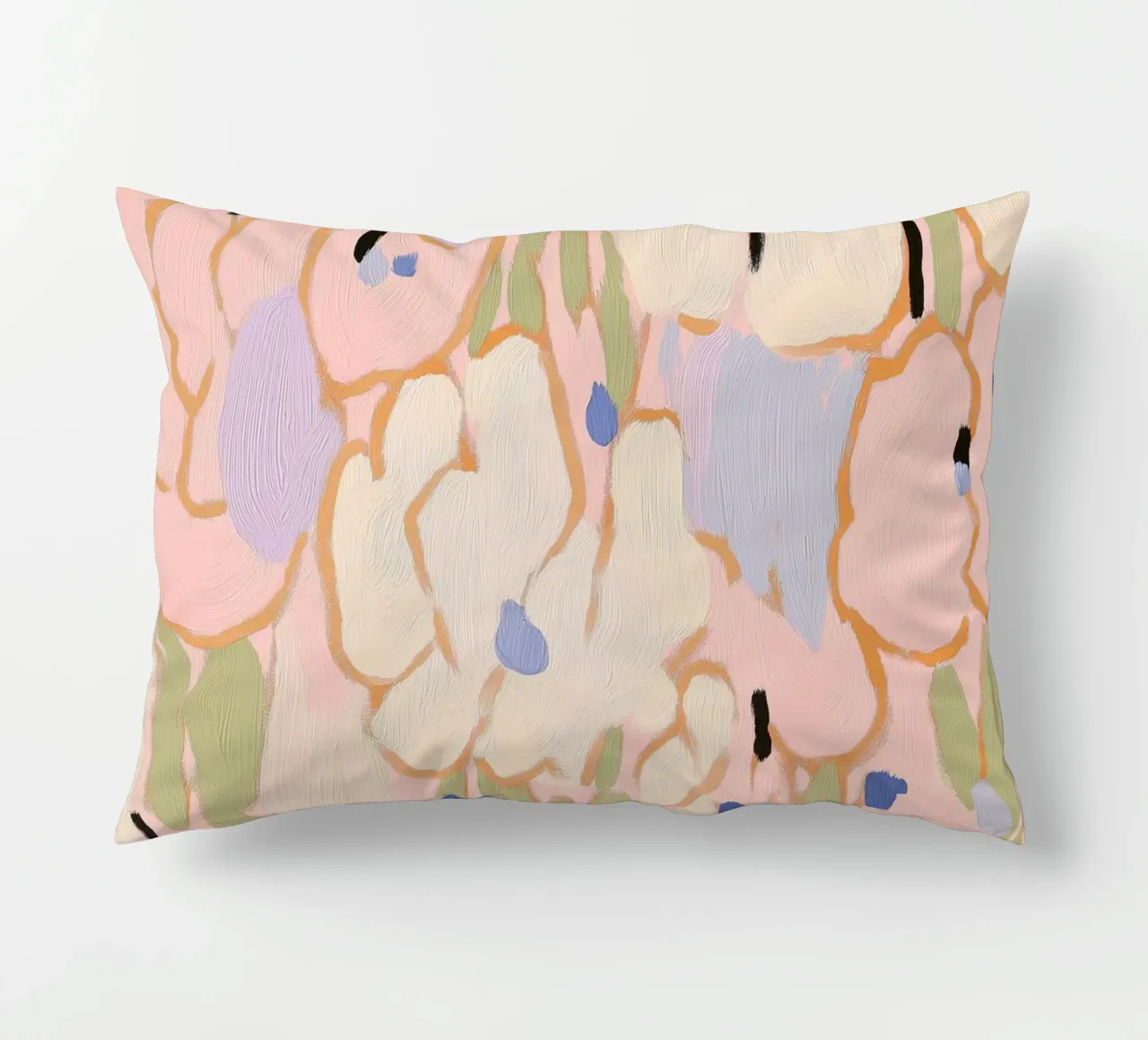 Imprimé floral, floral abstrait pastel coussin de Boheme