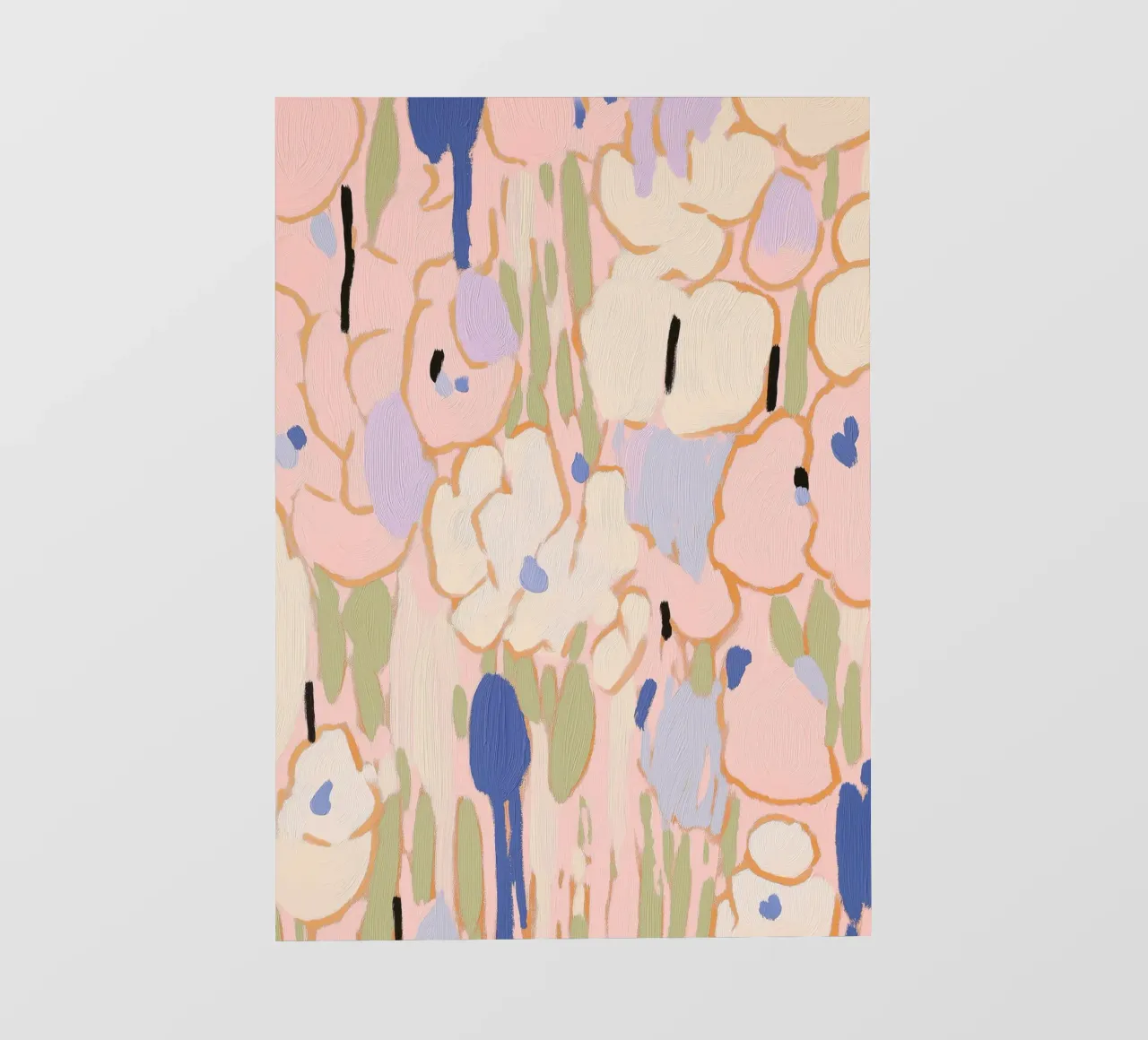 Flower Print, Pastel Abstract Floral photo wallpaper by Boheme