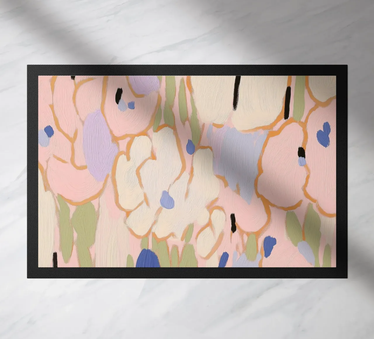 Bloemenprint, Pastel Abstract Bloemen deurmat van Boheme