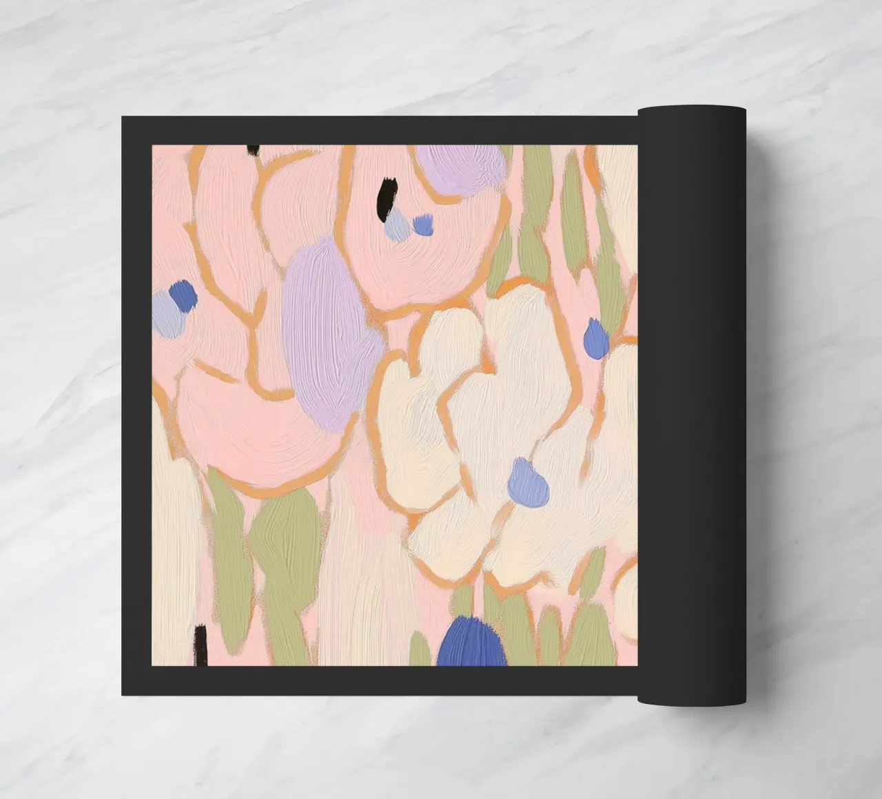 Bloemenprint, Pastel Abstract Bloemen deurmat van Boheme