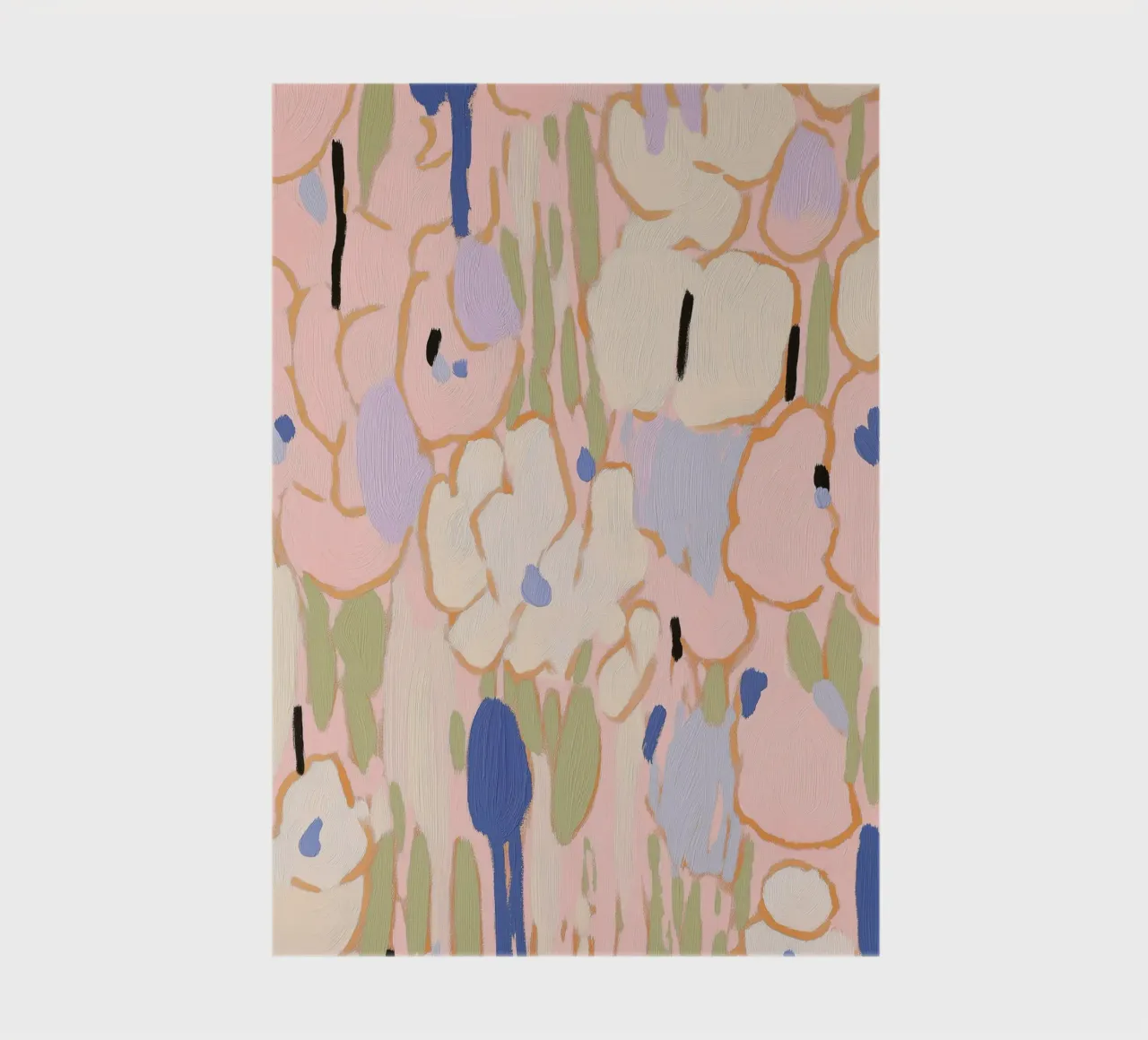Flower Print, Pastel Abstract Floral notebook by Boheme