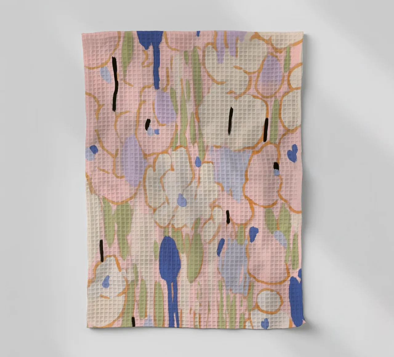 Imprimé floral, floral abstrait pastel torchon de Boheme