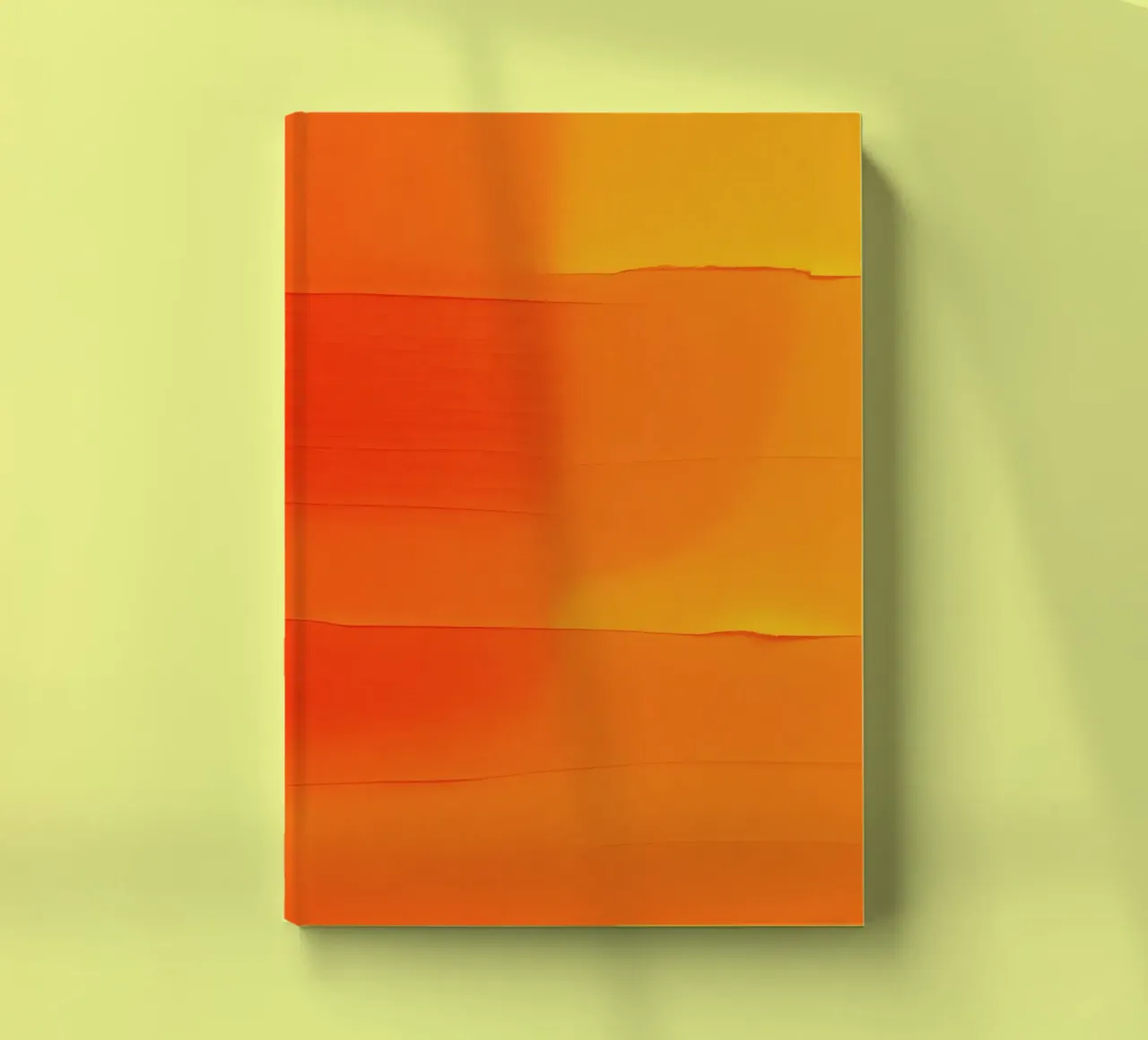 abstract composition merging shades of orange and yellow notebook by DesignDoodle