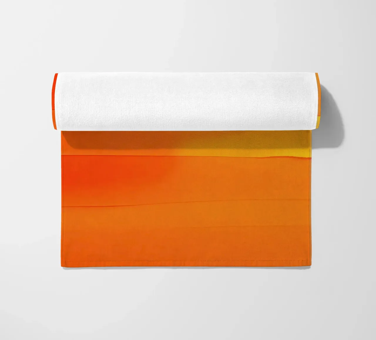 abstracte compositie met oranje en gele tinten strandhanddoek van DesignDoodle