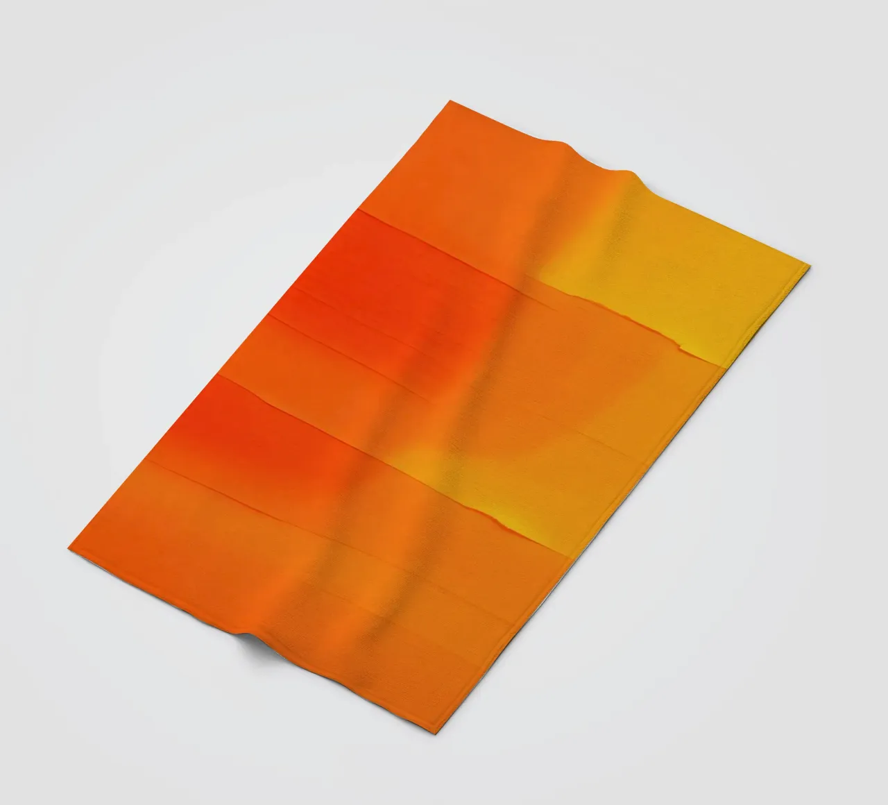 abstracte compositie met oranje en gele tinten fleecedeken van DesignDoodle