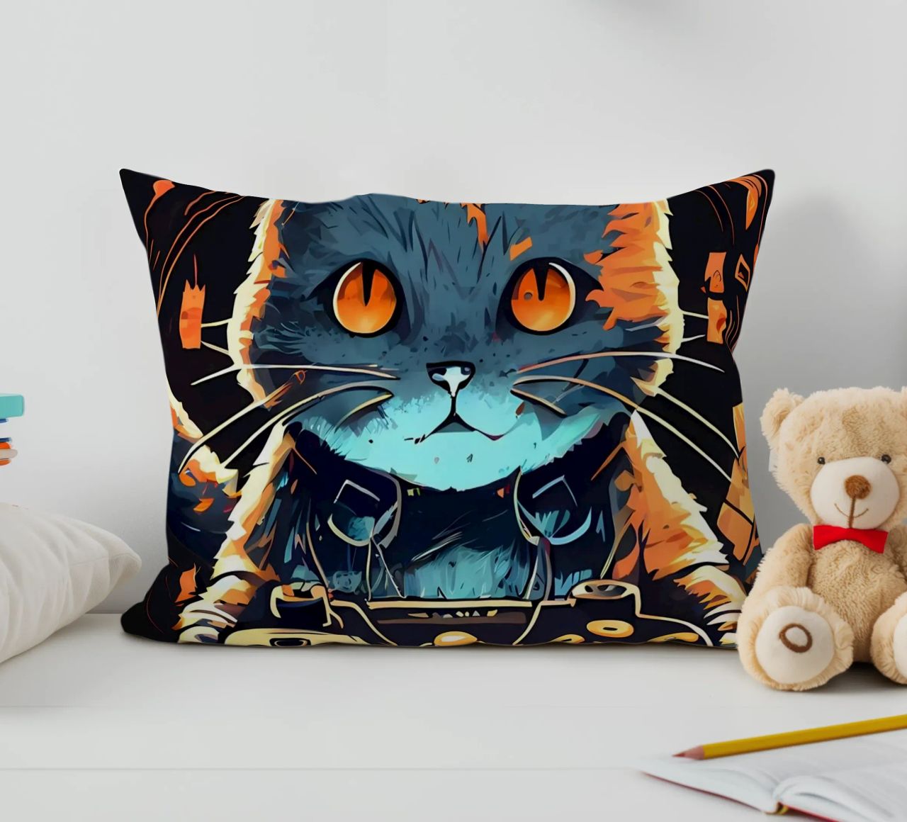 gatto controller per videogiochi auricolare testo di gioco cuscino da William D Ogden