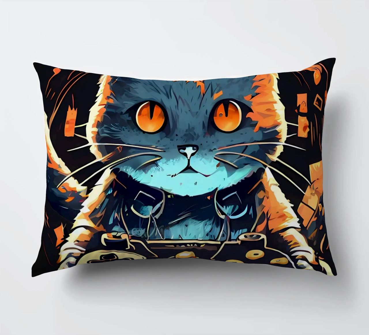 gatto controller per videogiochi auricolare testo di gioco cuscino da William D Ogden
