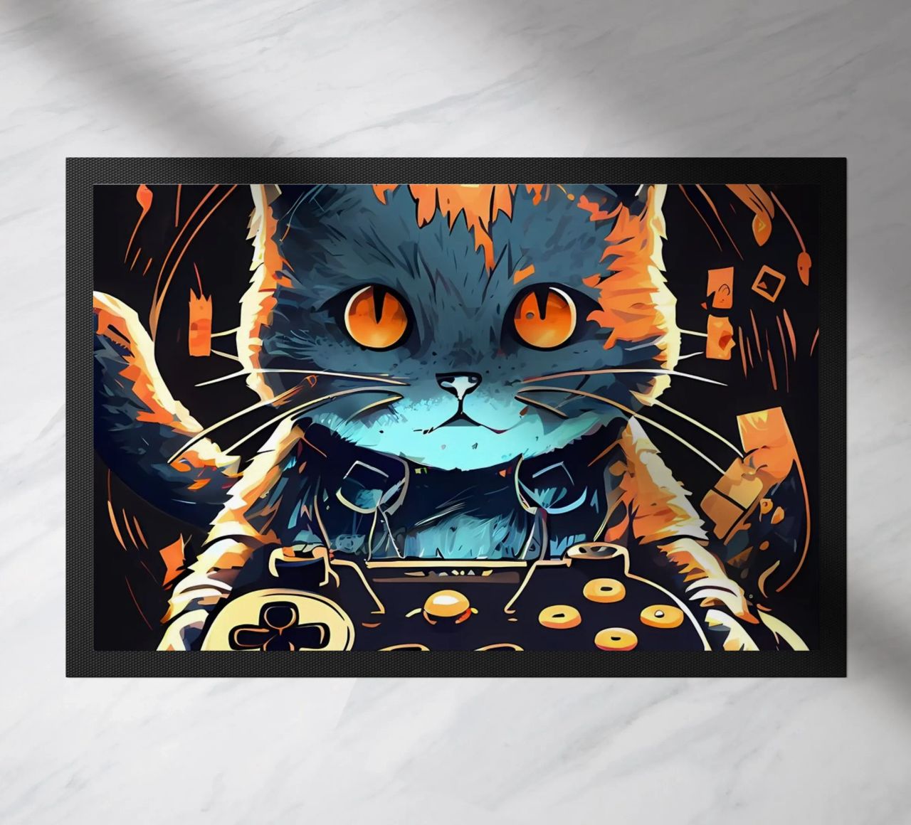 gatto controller per videogiochi auricolare testo di gioco zerbino da William D Ogden