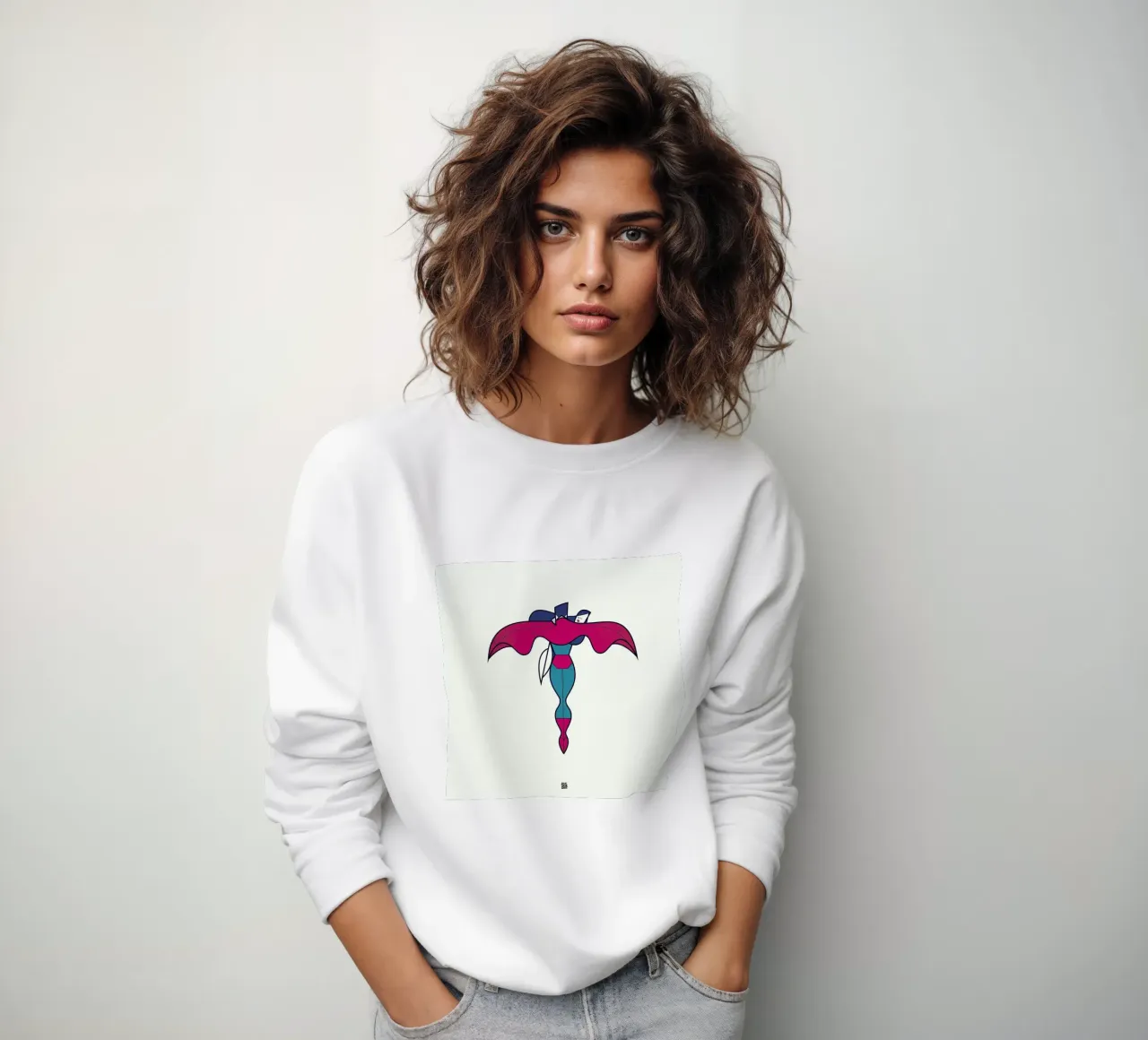 Fly me to the Moon felpa da Ale Giorgini