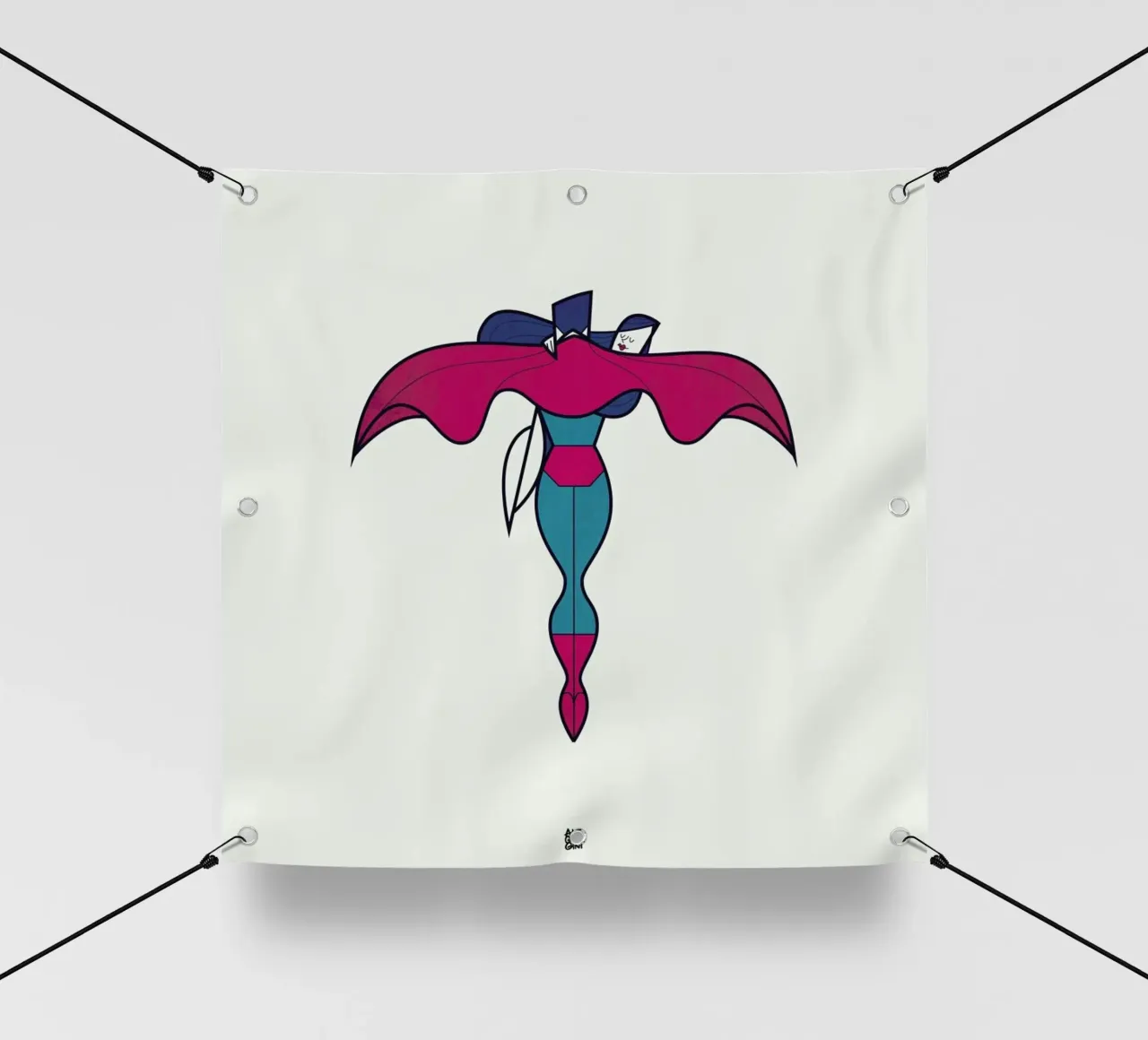 Fly me to the Moon telo in pvc da Ale Giorgini