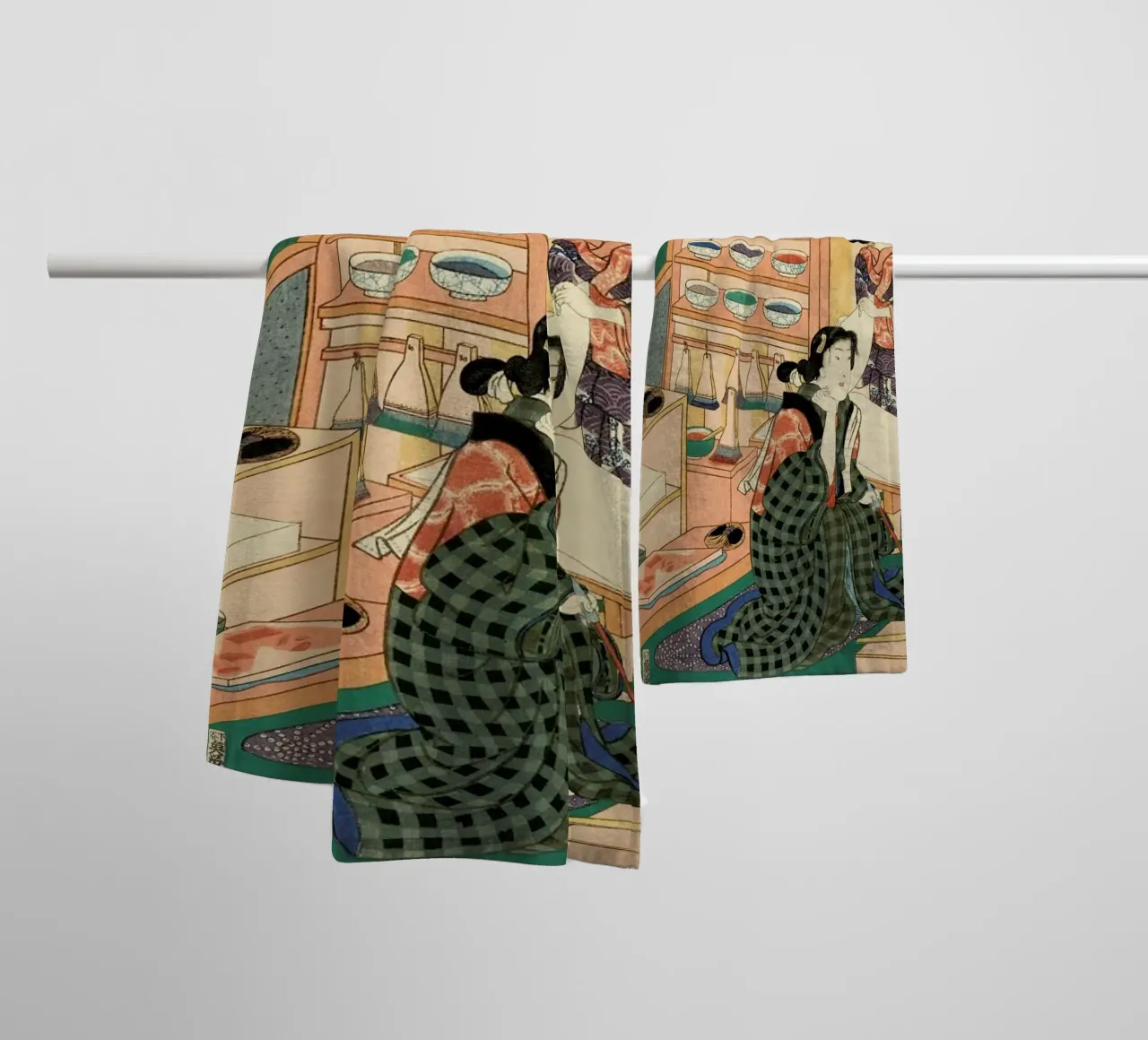 Kunisada - The Class of the Craftsmen asciugamano da bagno da ARTOTHEK