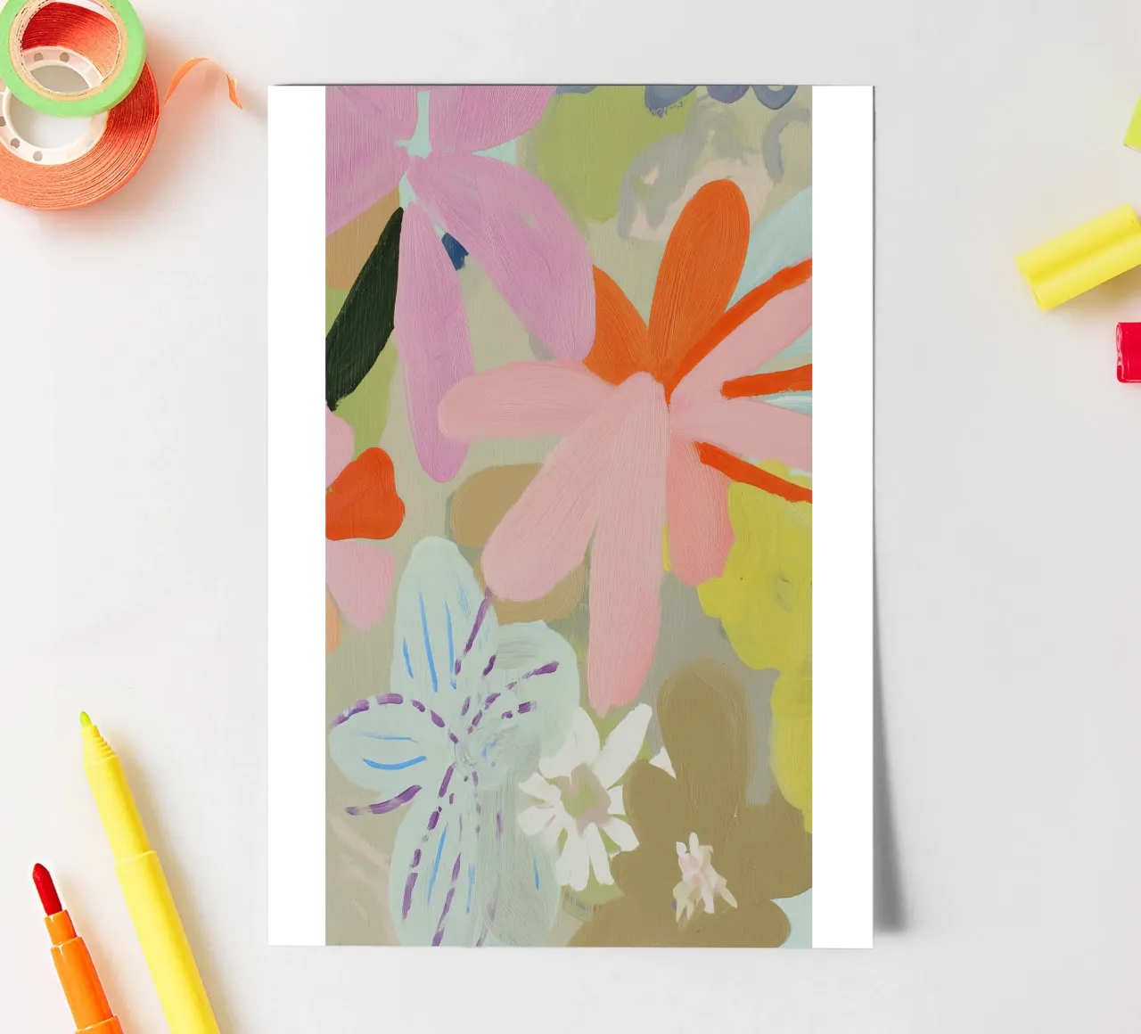 Abstract Retro Floral Print sticker sheet by Boheme