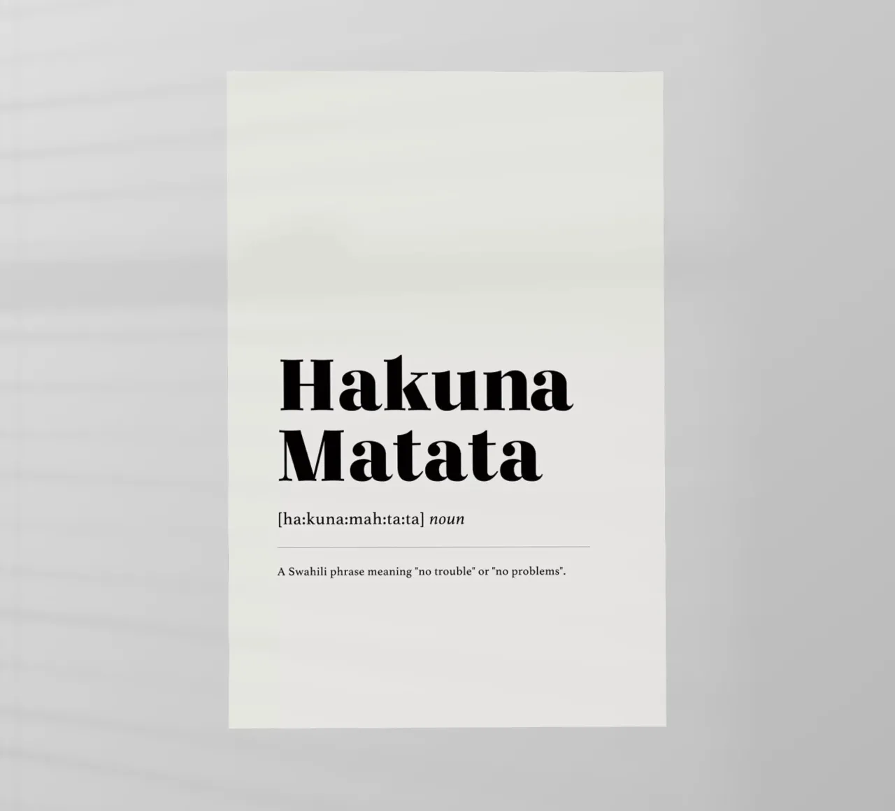 Hakuna Matata 2 pellicola backlit da daylight design studio