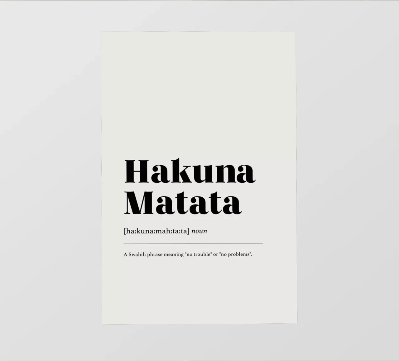 Hakuna Matata 2 pellicola backlit da daylight design studio