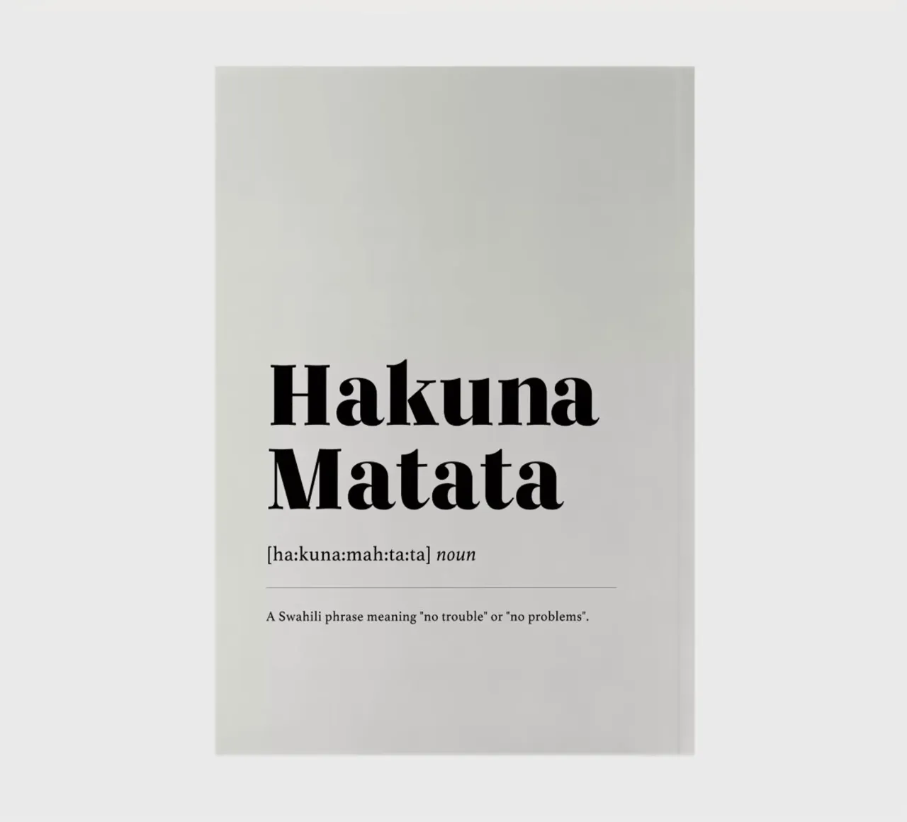 Hakuna Matata 2 notitieboek van daylight design studio