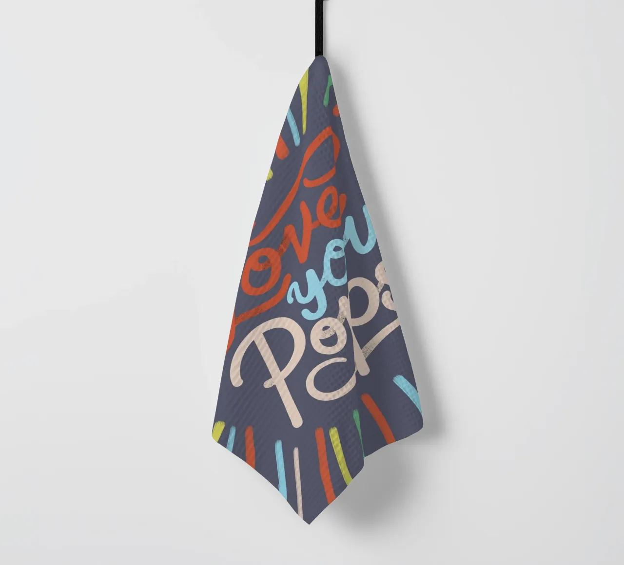 Tipografia "Love You Pops" a scoppio colorato canovaccio da cucina da showmemars
