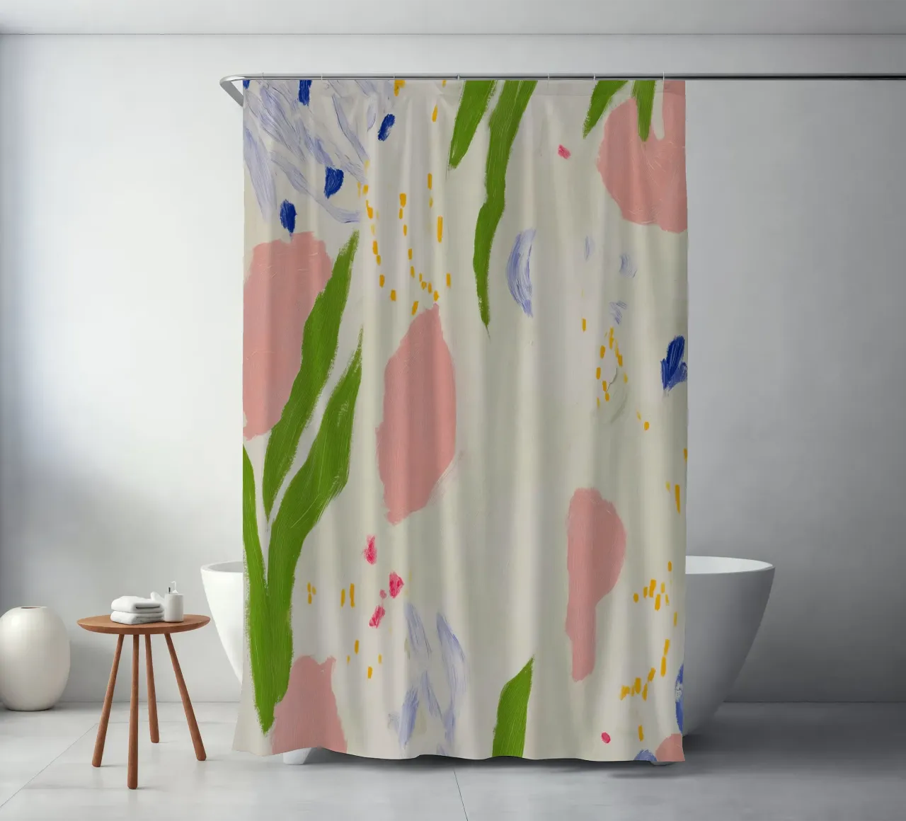 Abstract Floral Print shower curtain by Boheme