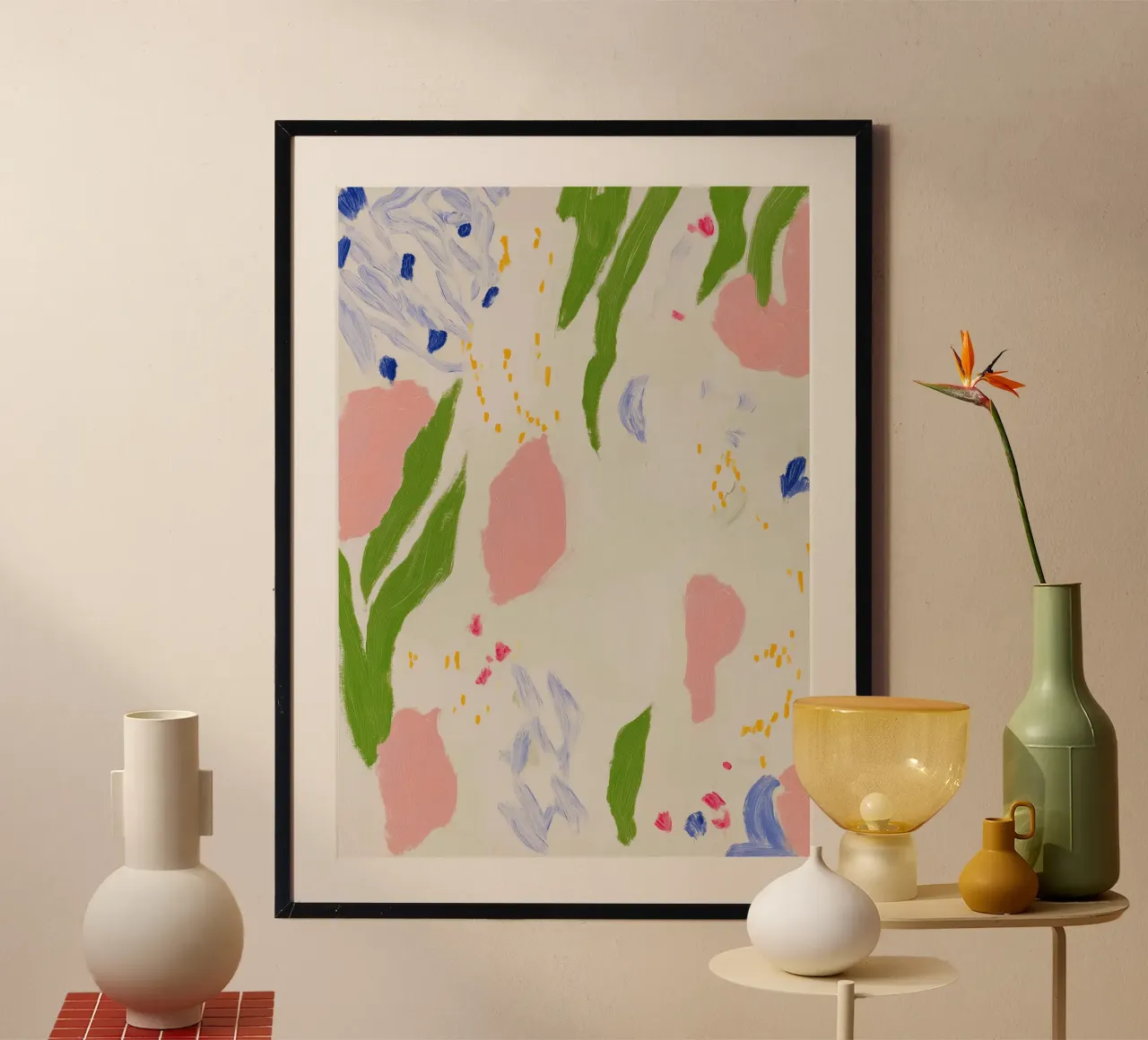 Abstract Floral Print poster by Boheme