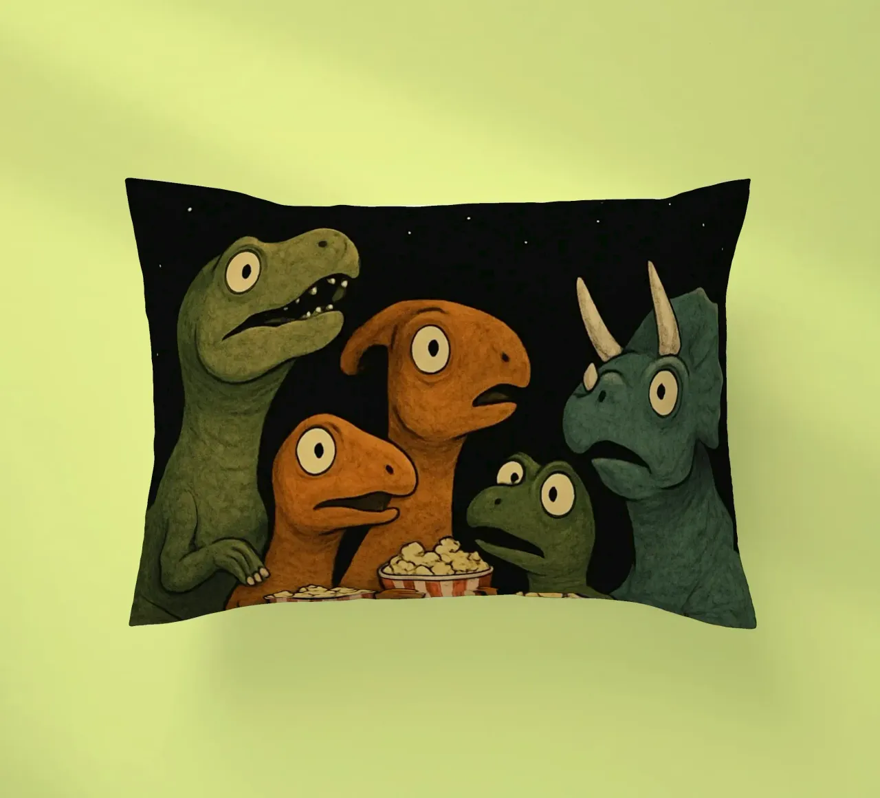 Divertente gruppo di dinosauri cuscino da Funny Humor Art
