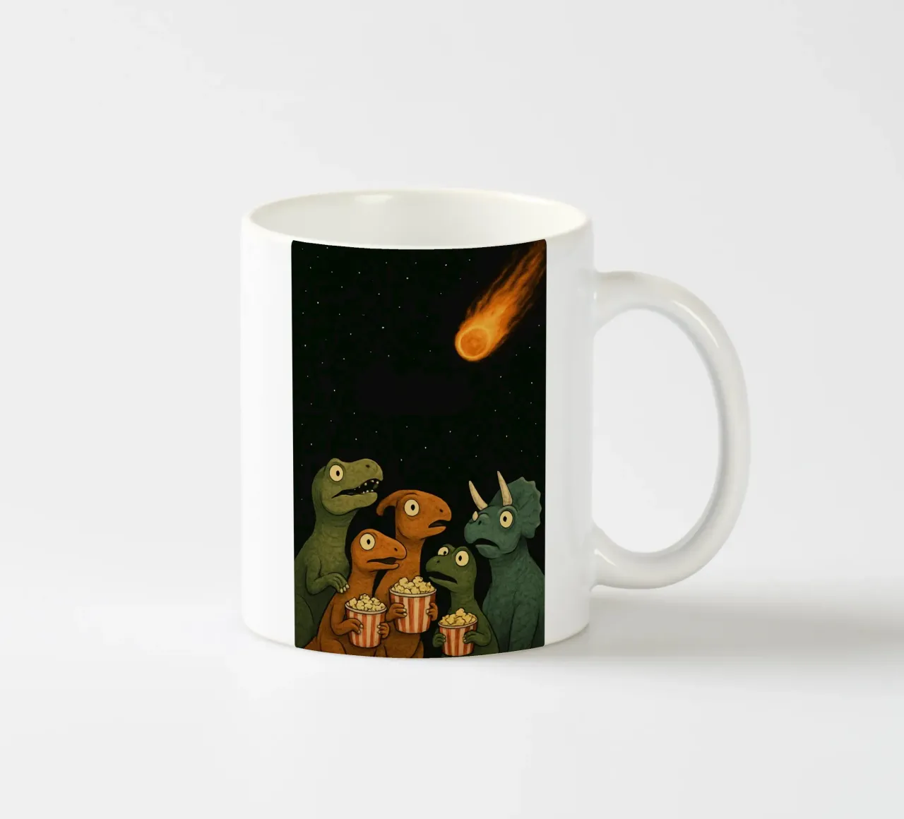 Divertente gruppo di dinosauri tazza in ceramica da Funny Humor Art