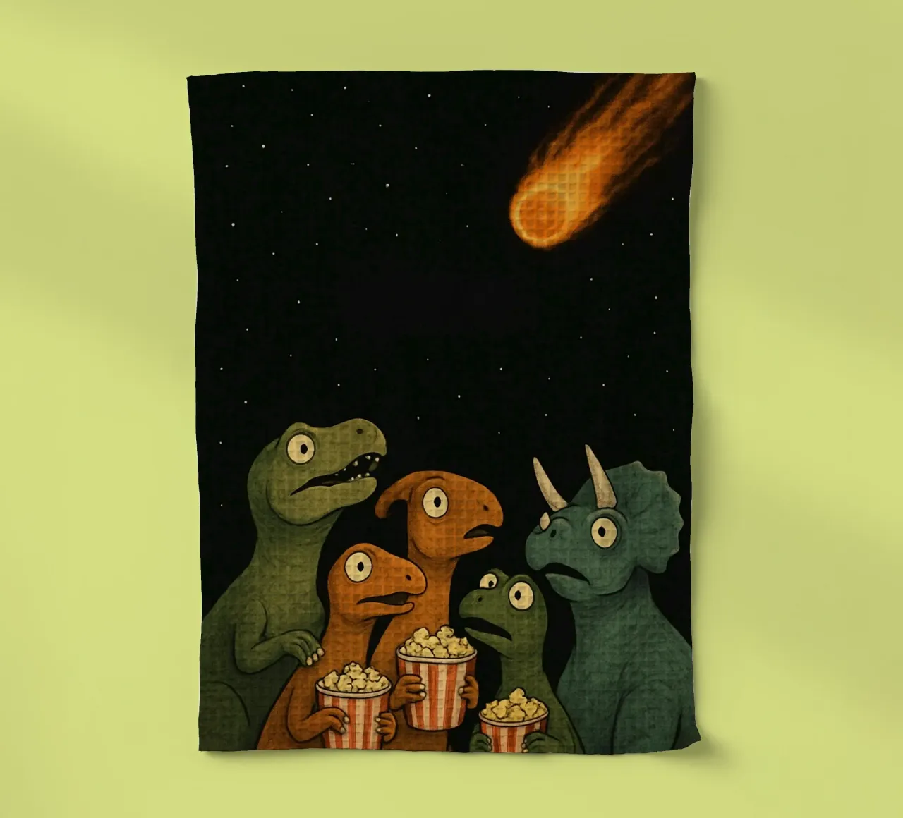 Drôle de groupe de dinosaures Mème torchon de Funny Humor Art
