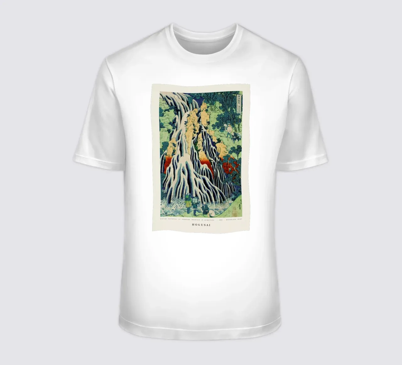 Hokusai - Kirifuri Waterfall at Kurokami Mountain in Shimotsuke II t-shirt da Vintage by JUNIQE
