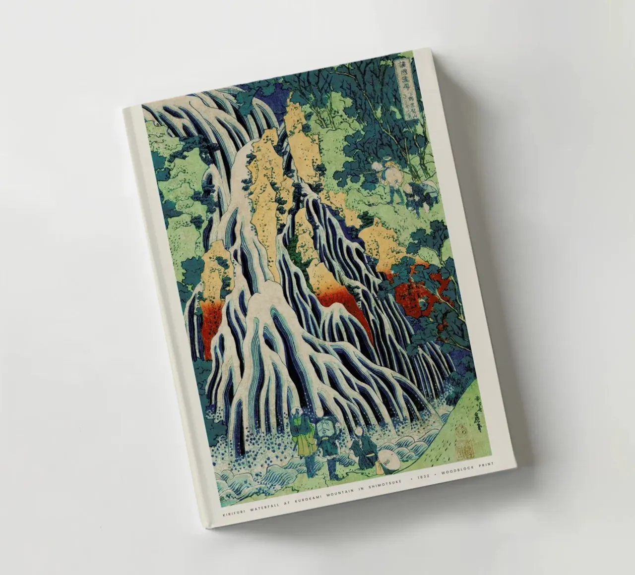 Hokusai - Kirifuri Waterfall at Kurokami Mountain in Shimotsuke II notebook by Vintage by JUNIQE
