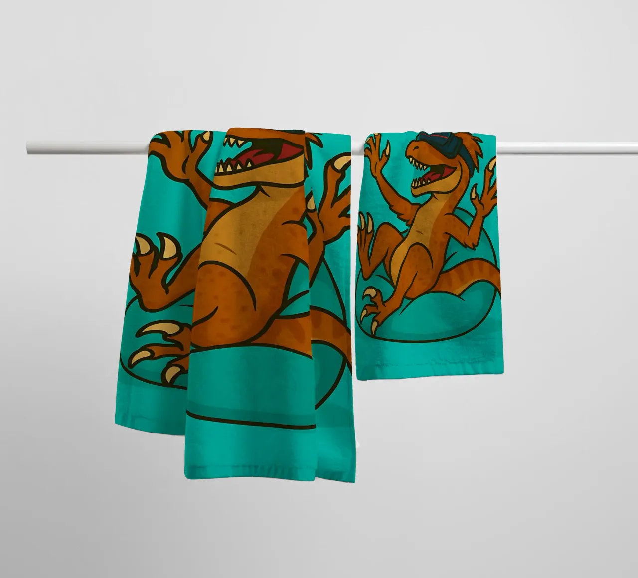 Funny Utahraptor Meme towel by Funny Humor Art