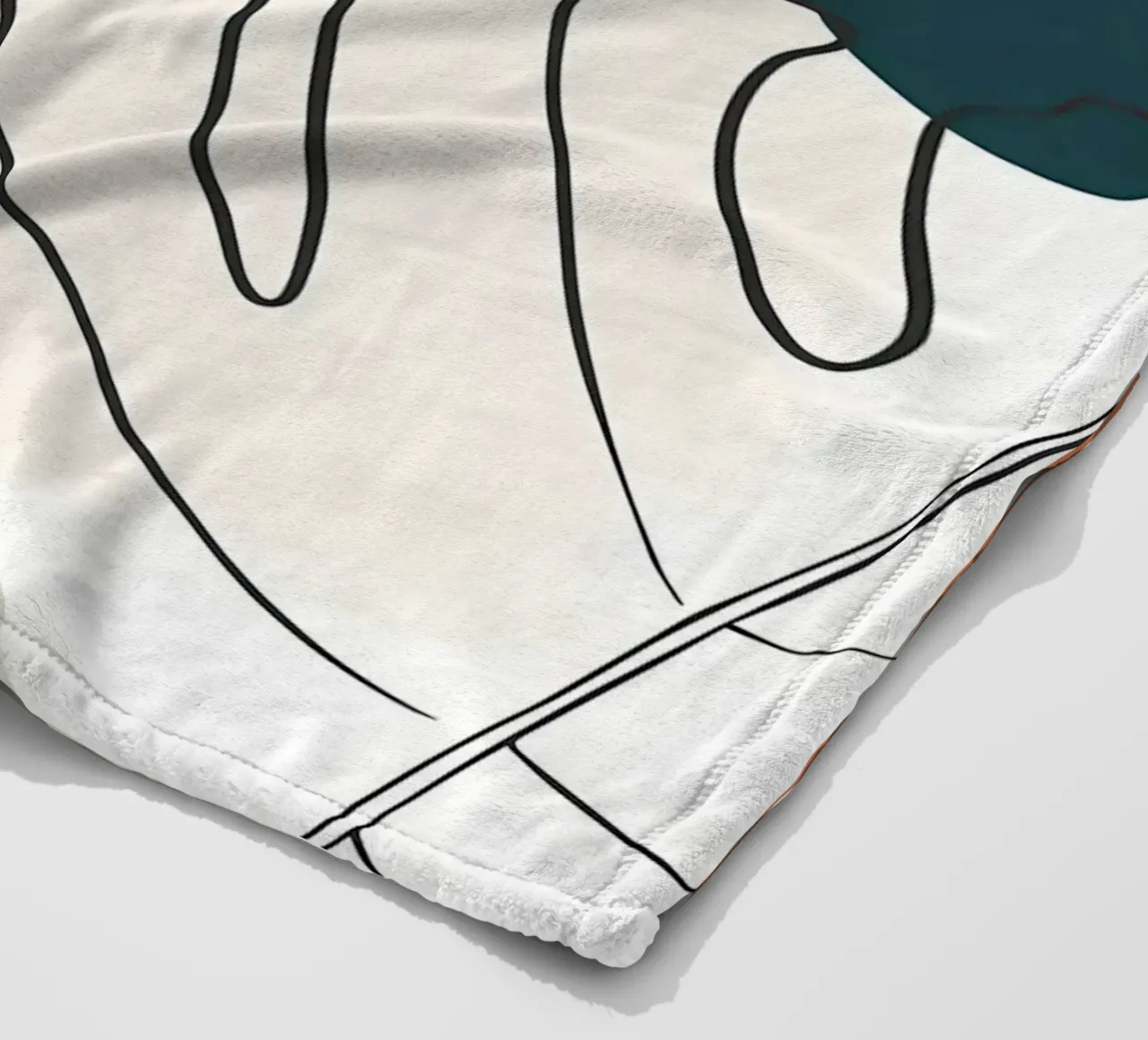 foglie di monstera forme astratte elementi geometrici coperta in pile da Janine P McGuire