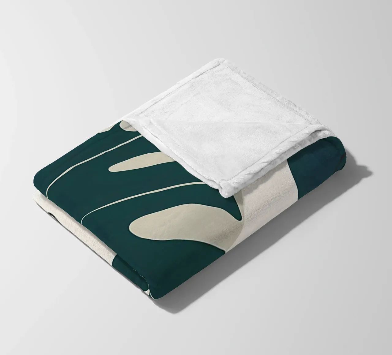 foglie di monstera forme astratte elementi geometrici coperta in pile da Janine P McGuire
