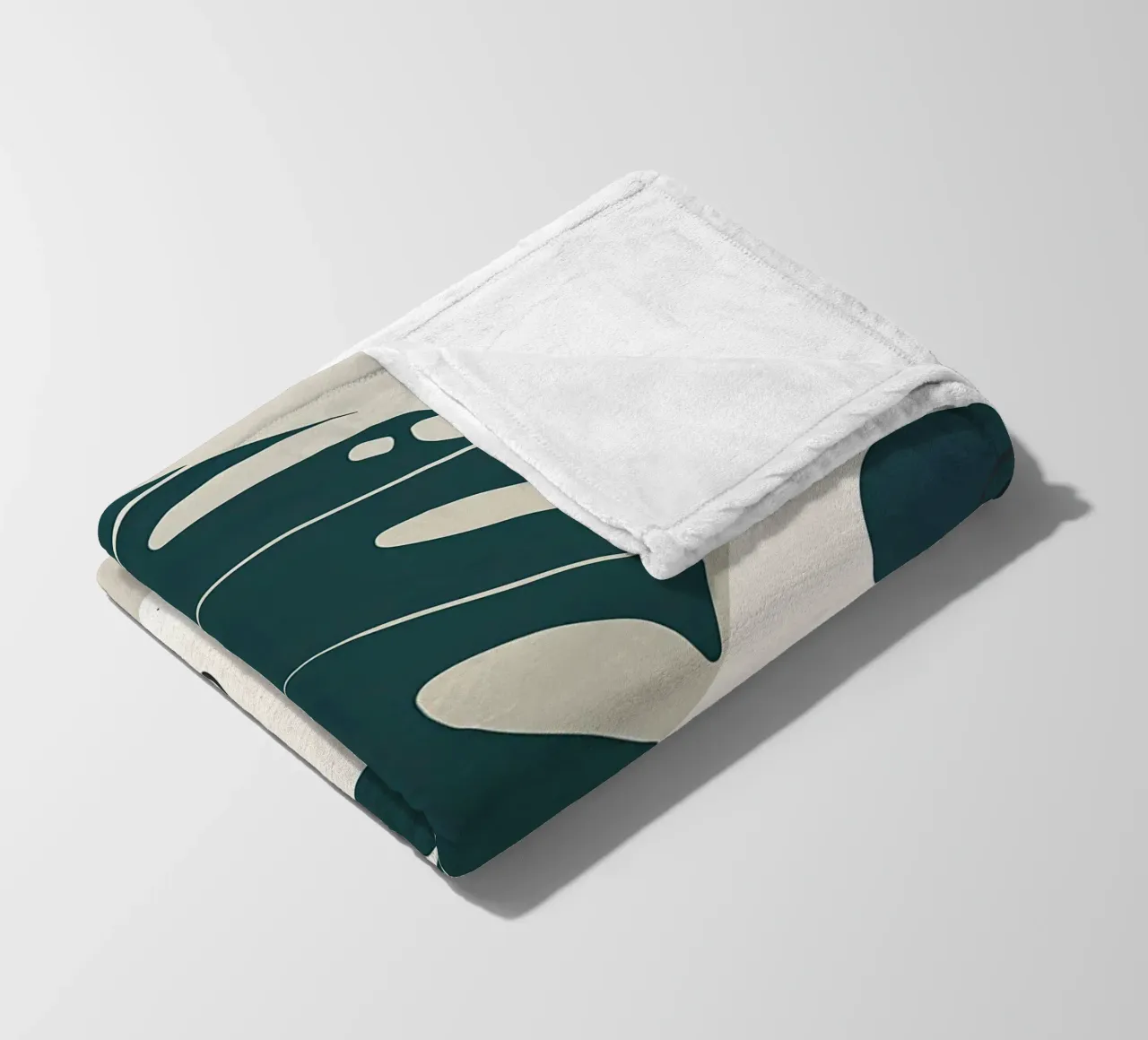 foglie di monstera forme astratte elementi geometrici coperta in pile da Janine P McGuire