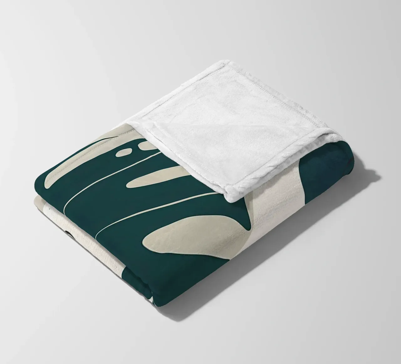 foglie di monstera forme astratte elementi geometrici coperta in pile da Janine P McGuire