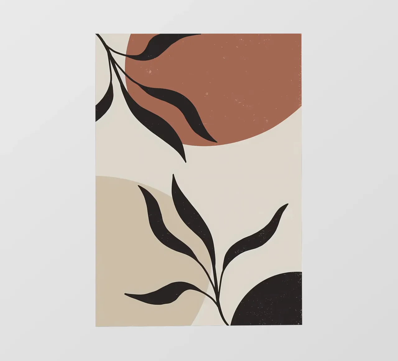 feuilles formes abstraites lignes courbes formes géométriques bâche pvc de Janine P McGuire