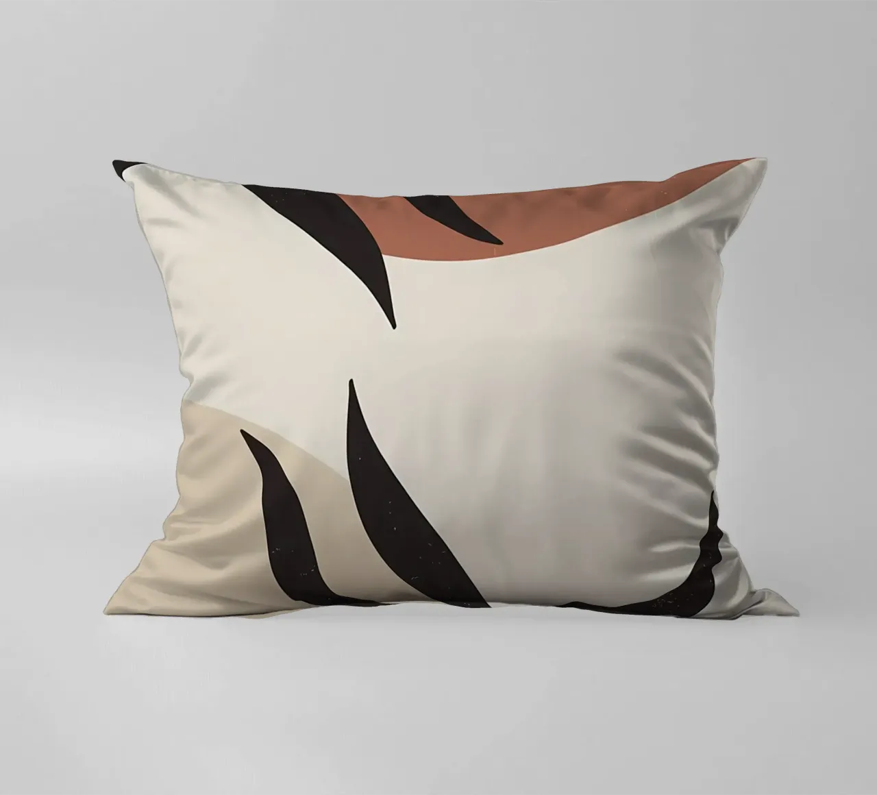 foglie forme astratte linee curve forme geometriche cuscino da Janine P McGuire