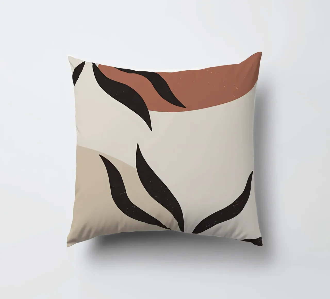 foglie forme astratte linee curve forme geometriche cuscino da Janine P McGuire