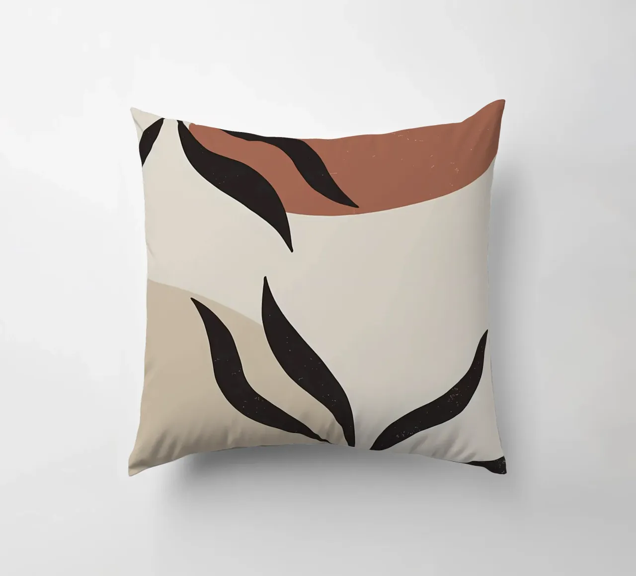 feuilles formes abstraites lignes courbes formes géométriques coussin de Janine P McGuire