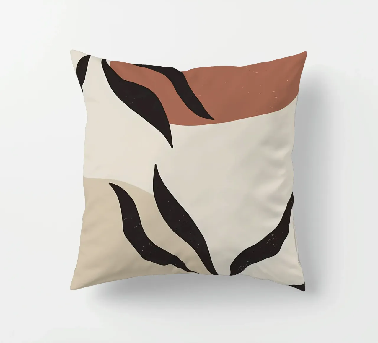 foglie forme astratte linee curve forme geometriche cuscino da Janine P McGuire