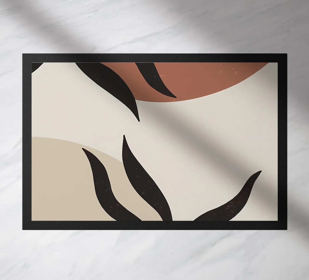 foglie forme astratte linee curve forme geometriche zerbino da Janine P McGuire