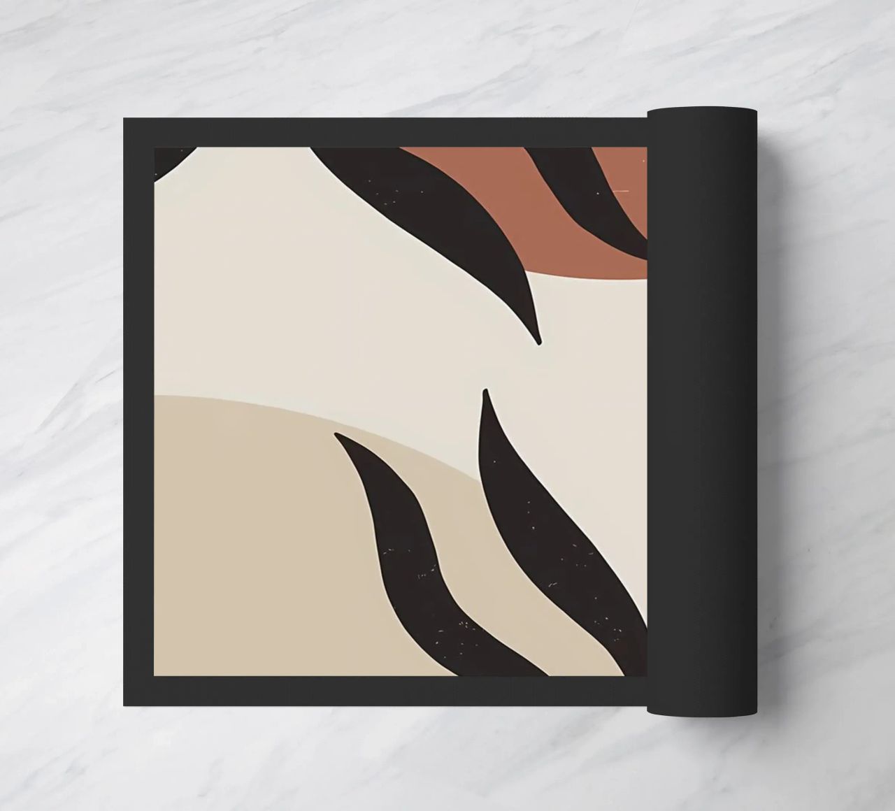 foglie forme astratte linee curve forme geometriche zerbino da Janine P McGuire