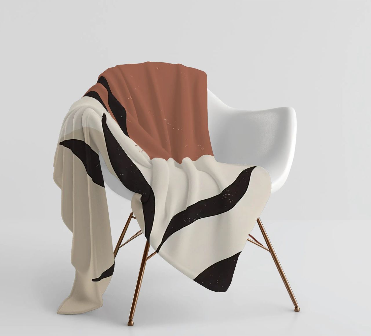 foglie forme astratte linee curve forme geometriche coperta in pile da Janine P McGuire